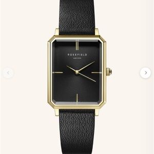 Beautiful Rosefield Black Leather Watch